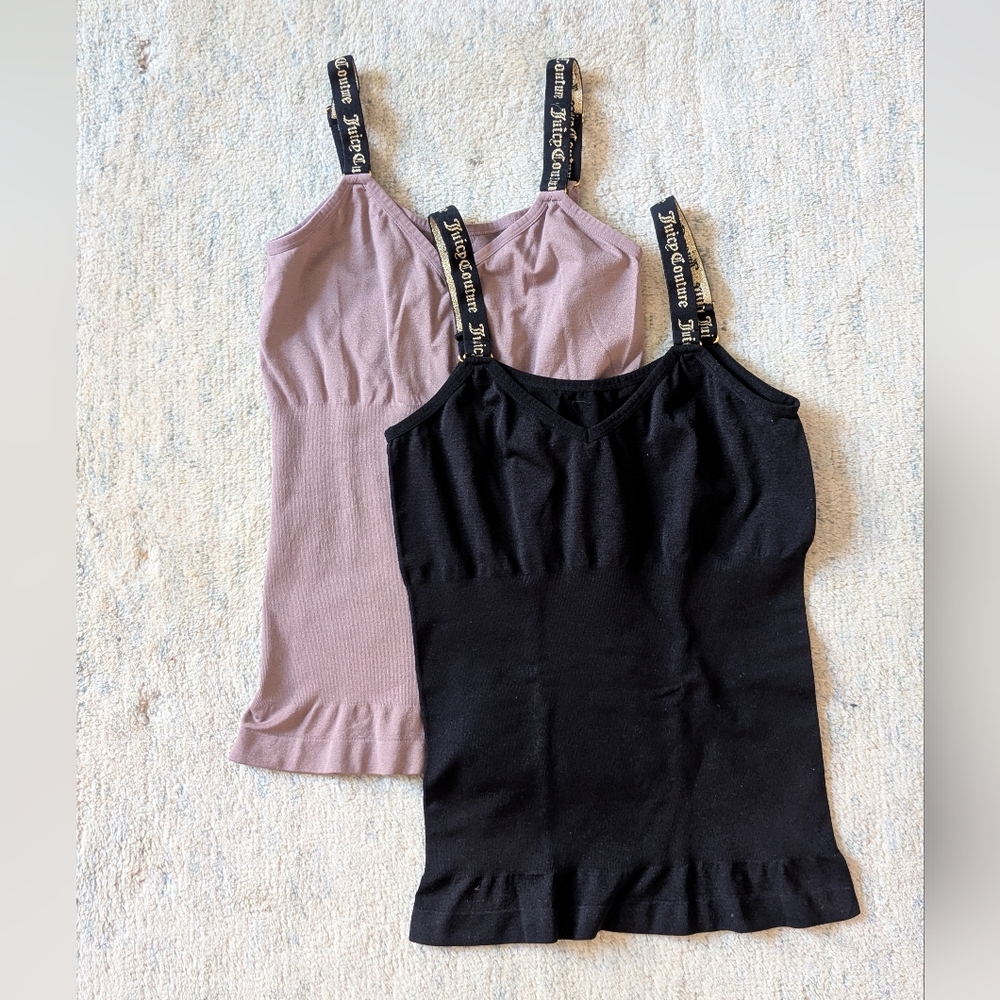 Juicy Couture Black and Mauve Reversible Camisoles